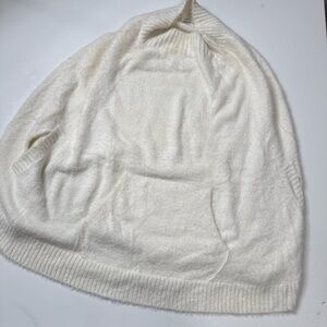 Mer Sea Travel Wrap Poncho Sweater Ivory Warm Pullover One Size A030326